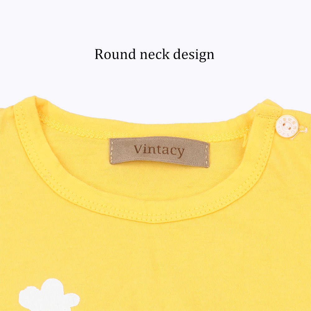 Vintacy Baby Short Sleeve Tee-shirts summer pure cotton baby top female children's short sleeve bottomed shirt.