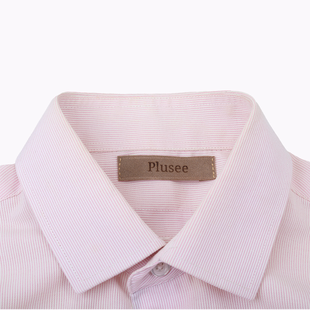 Plusee Cotton long sleeved shirt men's wear solid color youth loose casual shirt
