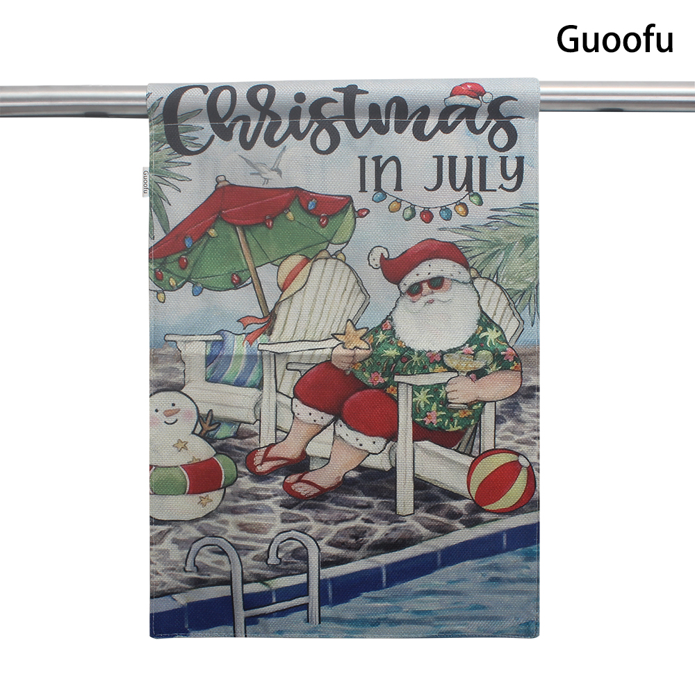 Guoofu Cloth Flags,Creative & Funny Santa Claus Garden Flag,Hanging Flag for Pool, Yard, and Beach Party Decorations 12x18Inch Guoofu Cloth Flags,Creative & Funny Santa Claus Garden Flag,Hanging Flag for Pool, Yard, and Beach Party Decorations 12x18Inch
