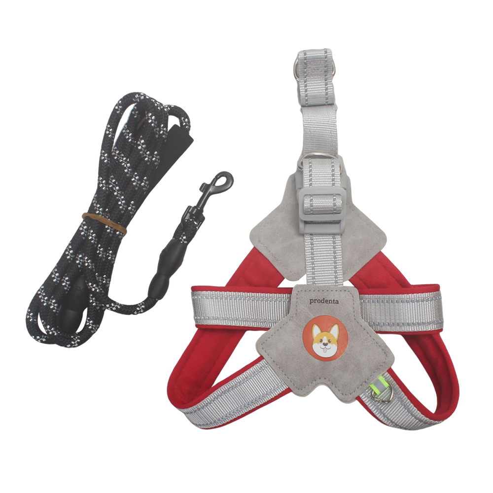 Prodenta Escape Proof Dog Harness & Leash Set - Adjustable Reflective Pet Leads for Small Medium Dogs Walking Training Prodenta Escape Proof Dog Harness & Leash Set - Adjustable Reflective Pet Leads for Small Medium Dogs Walking Training