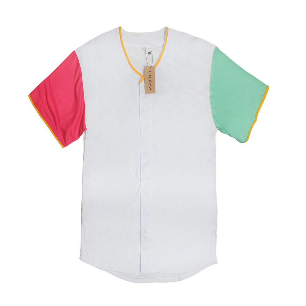 ONJSYW Colorful Block Baseball Style Jersey Shirt – Versatile Clothing Jerseys for Everyday & Gatherings ONJSYW Colorful Block Baseball Style Jersey Shirt – Versatile Clothing Jerseys for Everyday & Gatherings