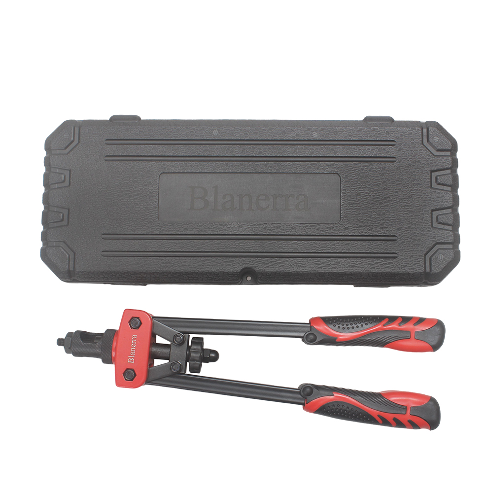 Blanerra Versatile Duty Rivet Guns Kit with 6 Interchangeable Mandrels, Wrench, and Sturdy Carrying Case – Professional Hand Riveter for Home Improvement, Workshop & Crafting Blanerra Versatile Duty Rivet Guns Kit with 6 Interchangeable Mandrels, Wrench, and Sturdy Carrying Case – Professional Hand Riveter for Home Improvement, Workshop & Crafting