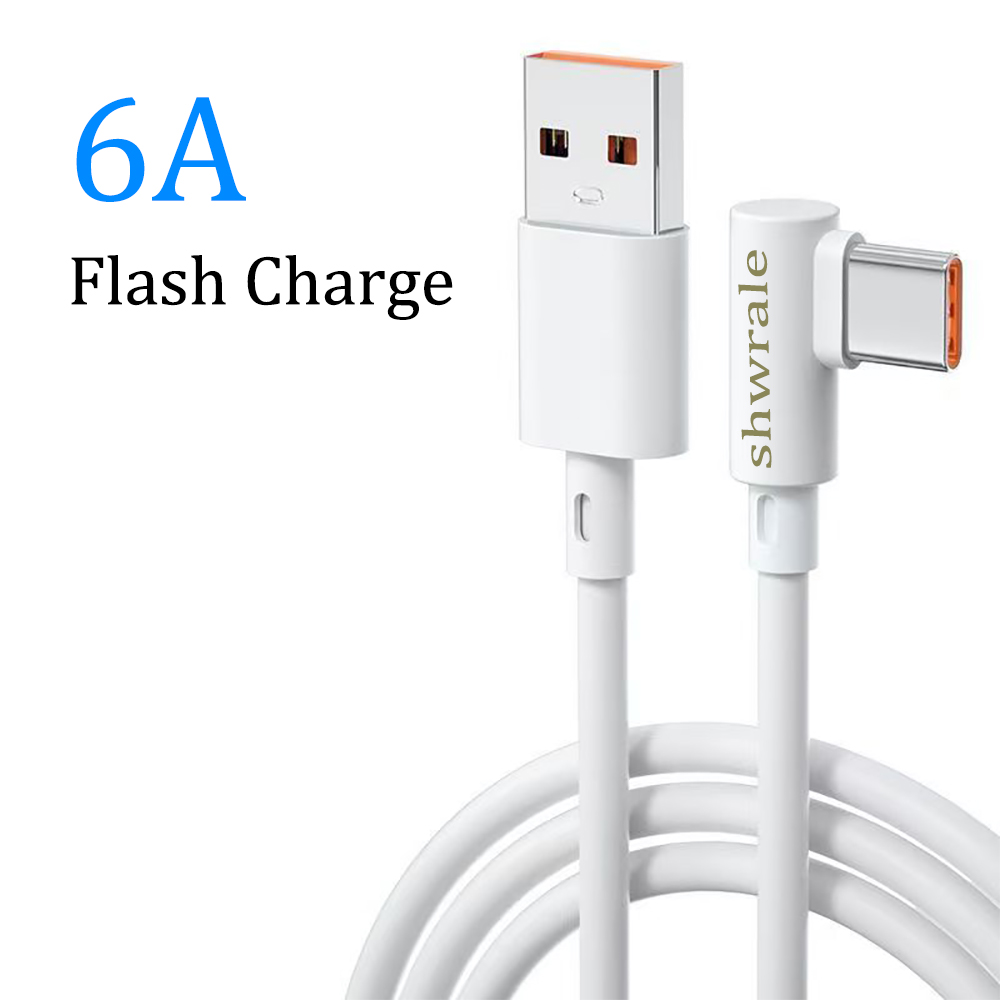 shwrale 6A Flash Charge USB-C Cable for Cell Phones - 90 Degree Right Angle Type C Fast Charging Cord for Gaming & Everyday Use shwrale 6A Flash Charge USB-C Cable for Cell Phones - 90 Degree Right Angle Type C Fast Charging Cord for Gaming & Everyday Use