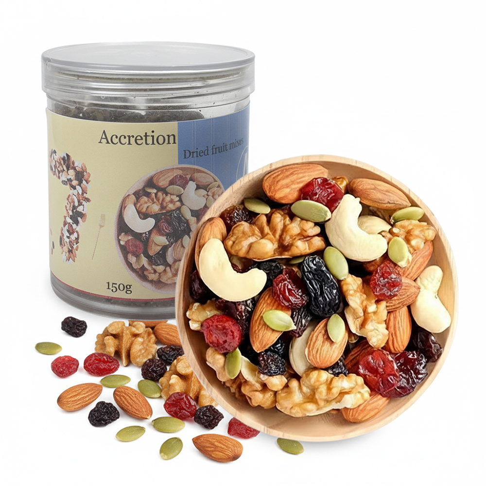 Accretion Nutrient-Rich Dried Fruit & Nut Mix by Accretion, 150g - Ideal for Desk Snacks, Gym Fuel & Family Treat Accretion Nutrient-Rich Dried Fruit & Nut Mix by Accretion, 150g - Ideal for Desk Snacks, Gym Fuel & Family Treat