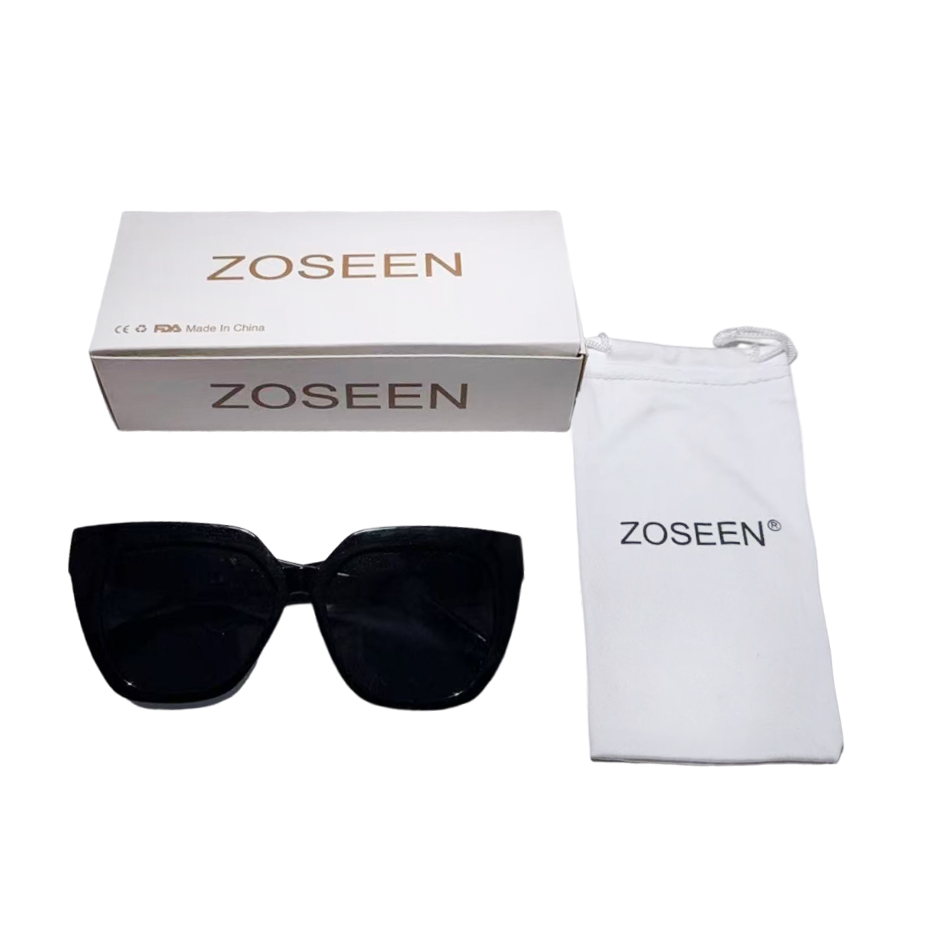 ZOSEEN Chic Black Oversized Sunglasses - UV-Protective Eyewear Great for Beach Vacations, Daily Outings & Driving ZOSEEN Chic Black Oversized Sunglasses - UV-Protective Eyewear Great for Beach Vacations, Daily Outings & Driving