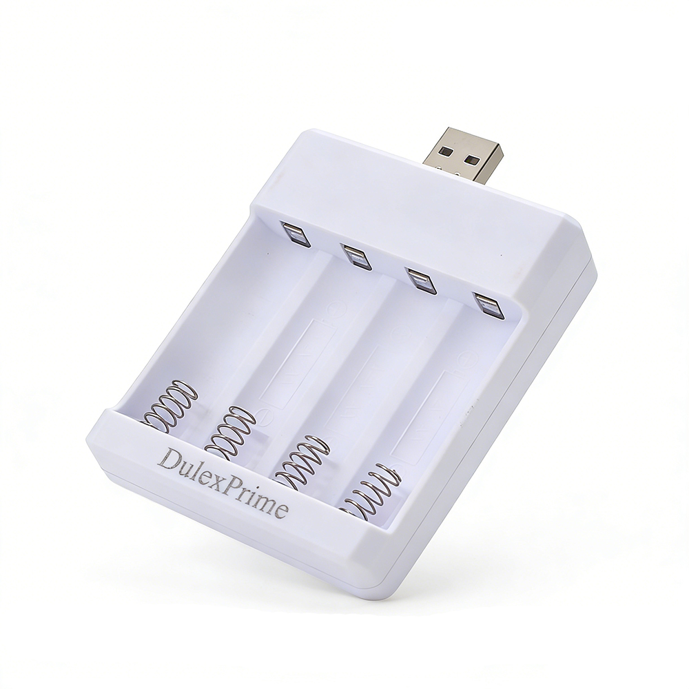DulexPrime Compact Battery Chargers for AA AAA Batteries, USB-Powered 4-Slot Charger for Charging Batteries In Remote Controls, Kids Toys & Game Controllers DulexPrime Compact Battery Chargers for AA AAA Batteries, USB-Powered 4-Slot Charger for Charging Batteries In Remote Controls, Kids Toys & Game Controllers