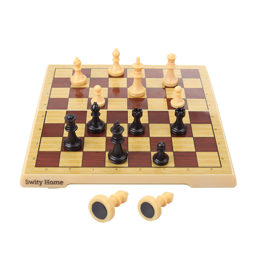 Swity Home Chess Game Chess Magnetic Pieces Children's Games Mini Portable Foldable.