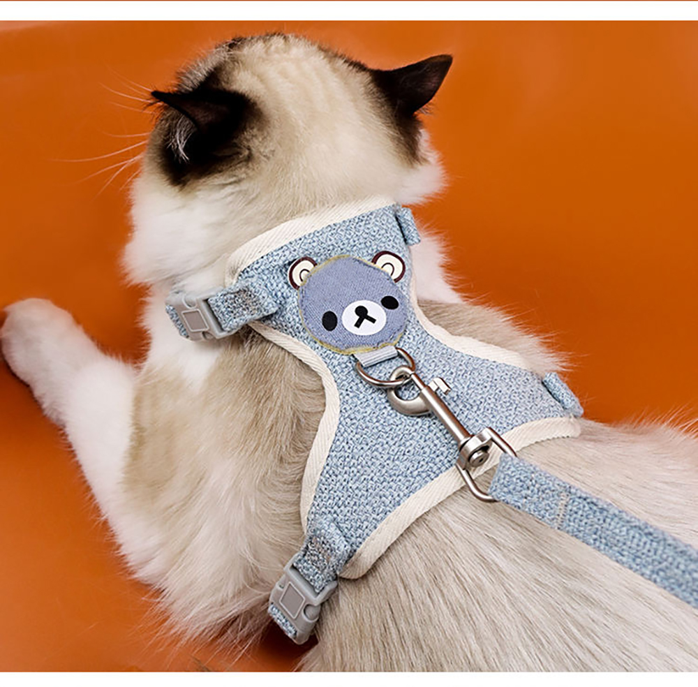 gonalulu Pet Cat Harness Leash Adjustable Rope Durable Cat Harness Leads for animals