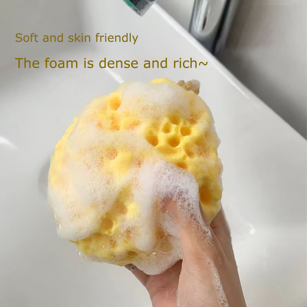 RAETTER.LY Honeycomb bath body sponge soft bubble bath rub dual-use bath body sponge.