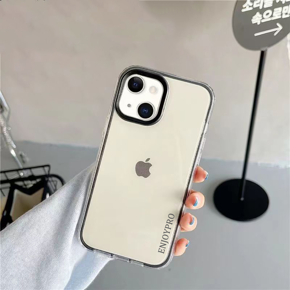 ENJOYPRO Apple phone case three in one transparent Apple 13 lens full package simple male and female models.
