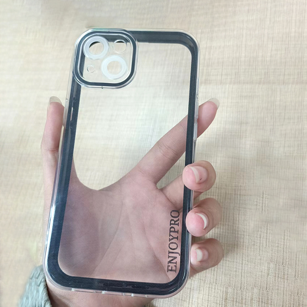 ENJOYPRO Apple phone case three in one transparent Apple 13 lens full package simple male and female models.