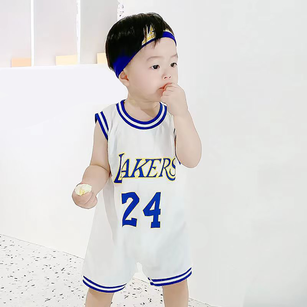 M. ORO CASHMERE Baby toddler jumpsuit summer cute baseball suit male baby sleeveless models.