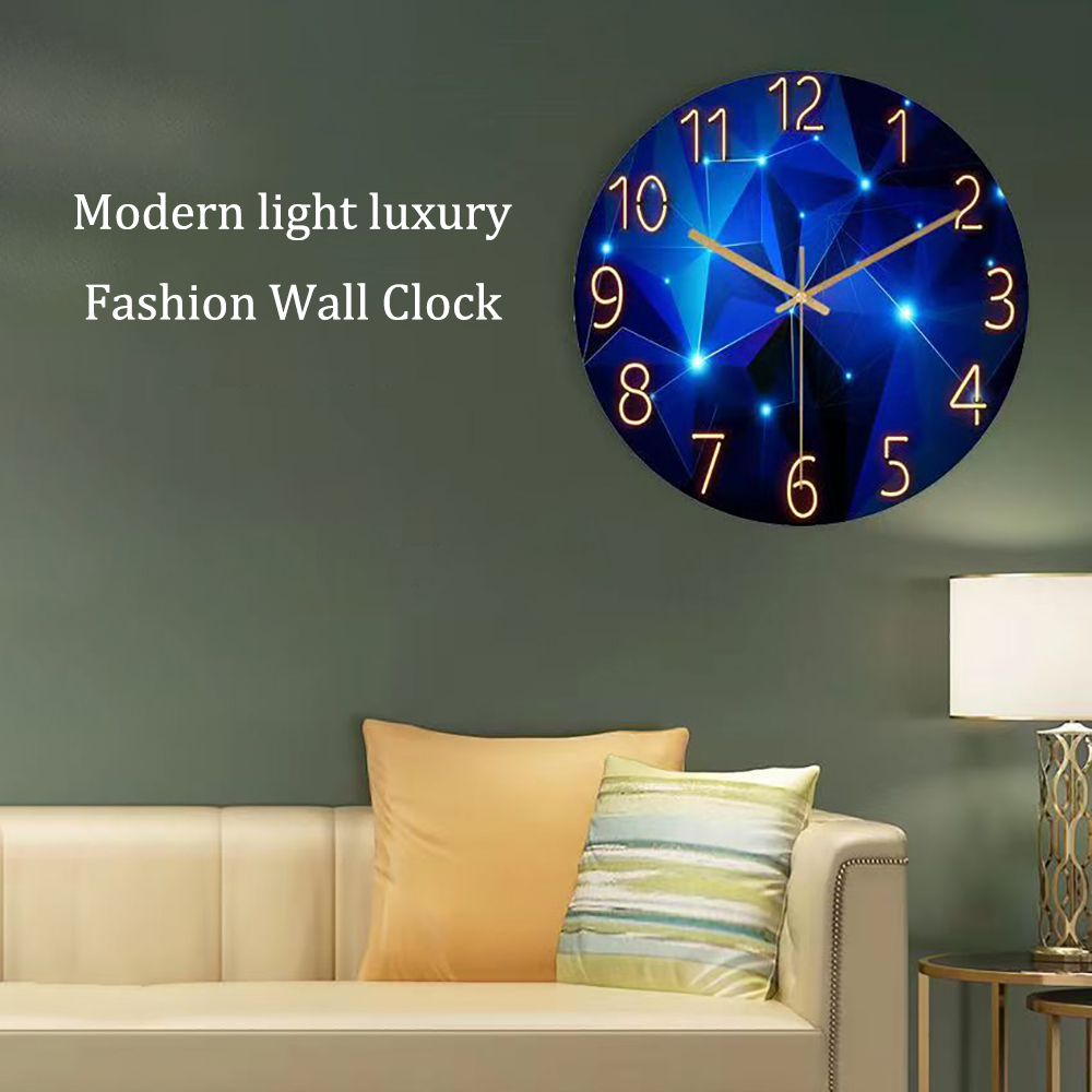 KinaTime Home clock silent wall clock bedroom personality hanging wall.