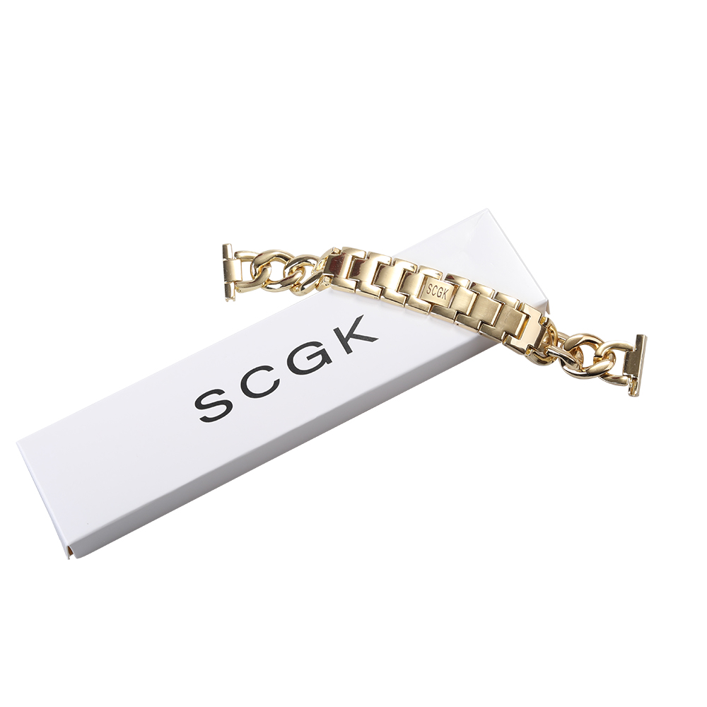 SCGK Xiaoxiangfeng strap for Huawei Apple SE watch band metal chain strap 45mm.