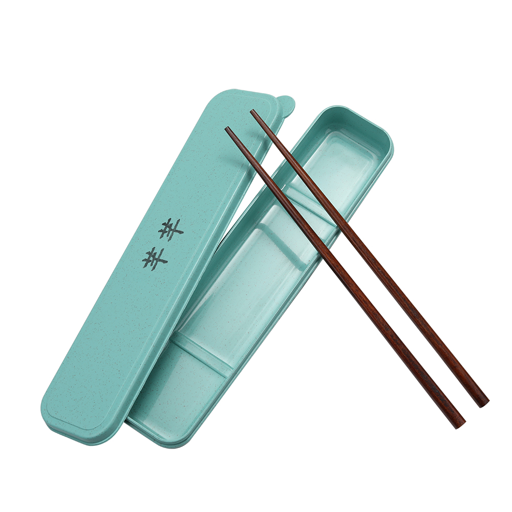 芊芊 Household chopsticks with a storage box a pair of wooden chopsticks tableware is convenient to carry.
