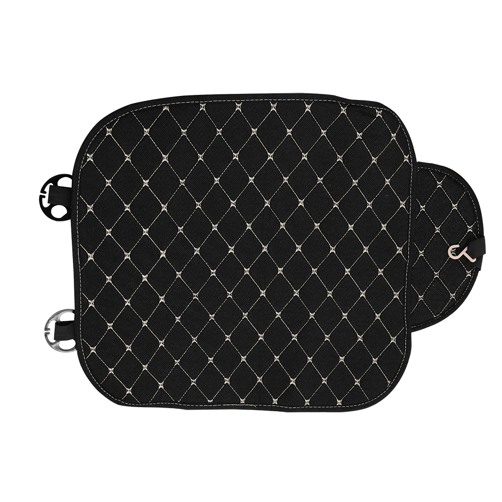ZIRANSHU Classic black car seat protector, universal car cushion with small pocket .