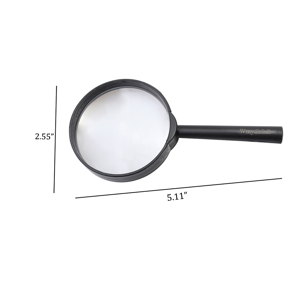 Handheld Magnifying glasses, 3X Magnifier, 50mm Glass Lens, Magnifying glasses for Seniors Reading and Kids Nature Exploration