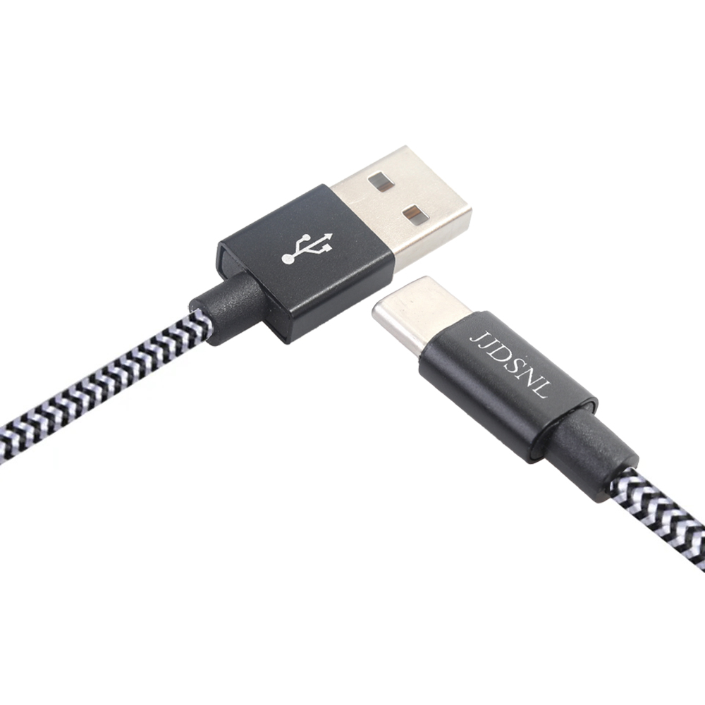 JJDSNL Nylon-Braided Type-C USB Cable Charger Data Cable for Hua Wei,Samsung, One Plus, LG, Xiaomi etc.
