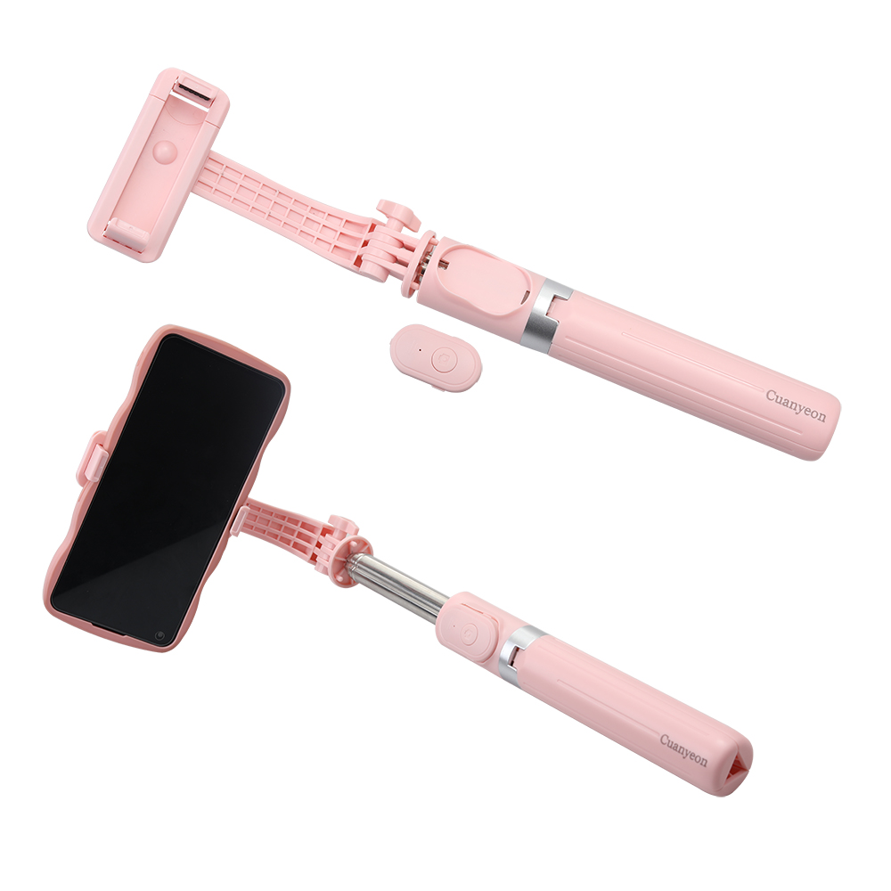 Cuanyeon Selfie Stick Tripod, 3 in 1 Telescopic Tripod Stand with Detachable Bluetooth Remote for iPhone/Galaxy/Huawei, etc.