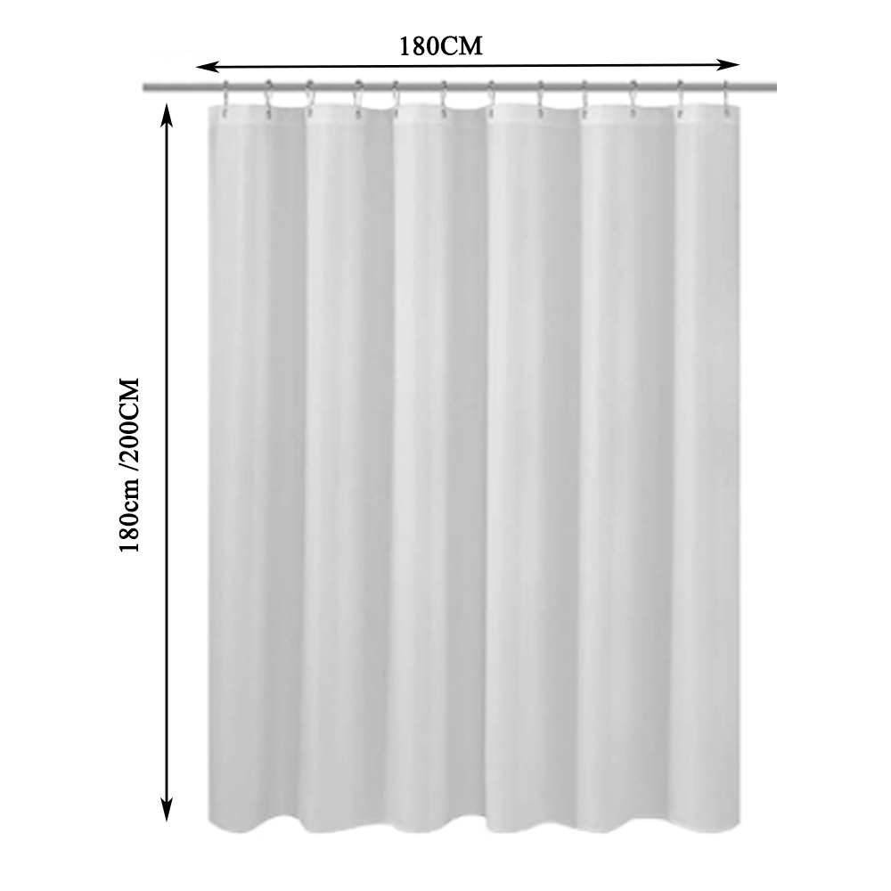 JTMall Shower Curtain Waterproof Plastic Fabric Bathroom Shower Curtains