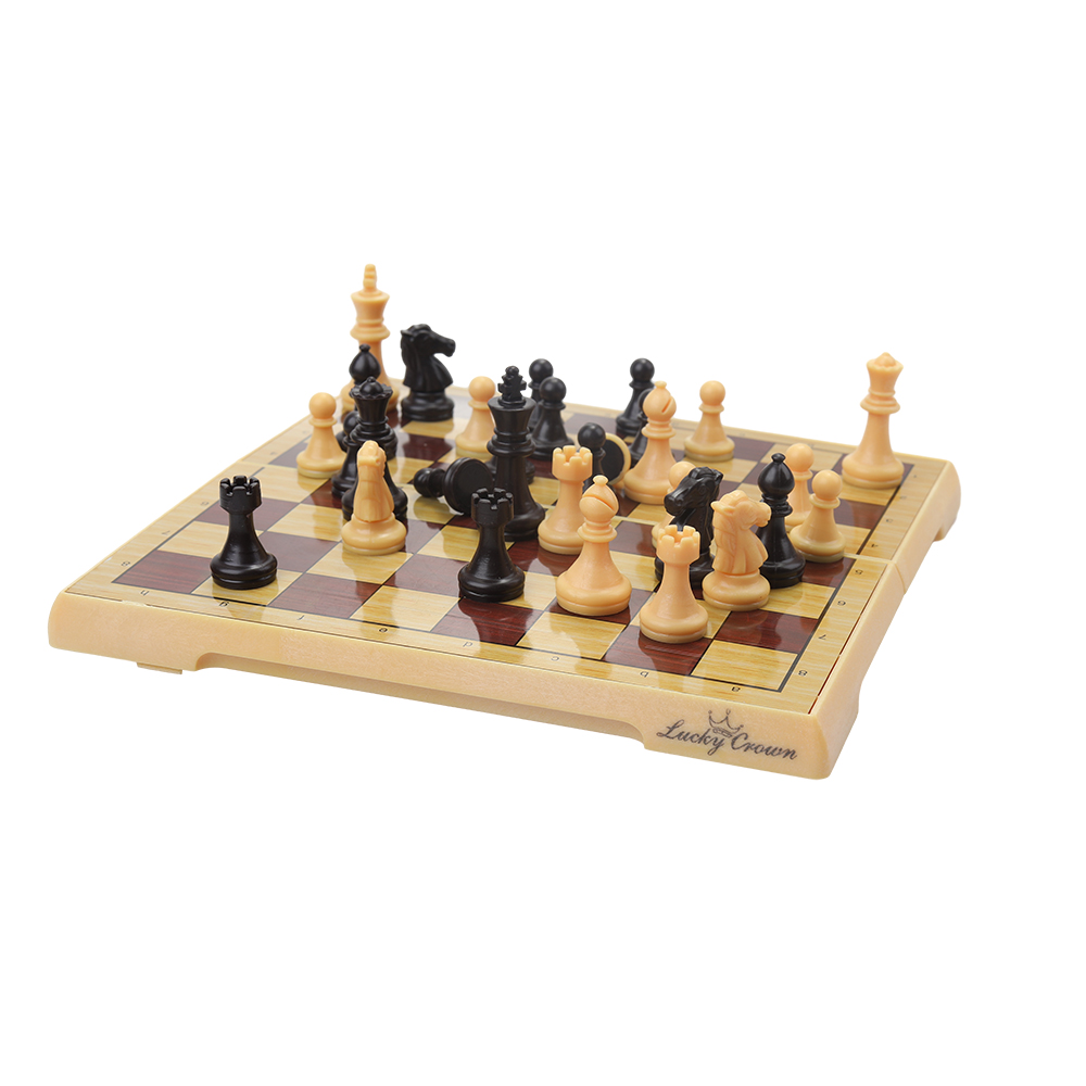 LUCKY CROWN Chess Game, Foldable Board, Magnetic, Portable, Travel Set,Suitable for Kids and adults.