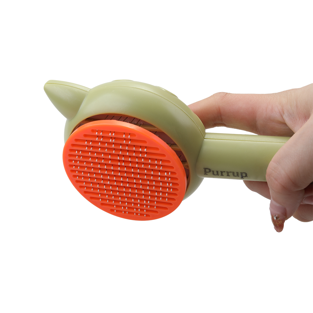 Purrup Pet Brush, Pet Hair Cleaner Brush with Hair Removal Button,Pet Combing Brush for Dog&Cat.