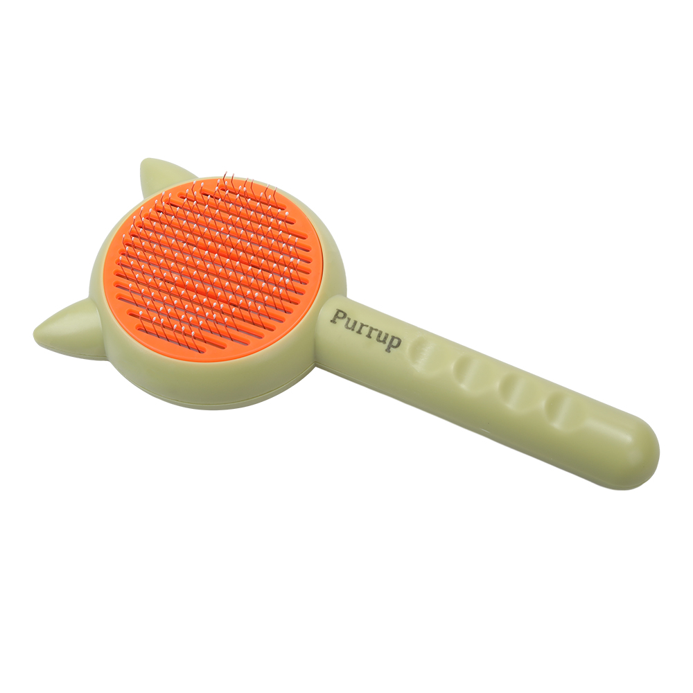 Purrup Pet Brush, Pet Hair Cleaner Brush with Hair Removal Button,Pet Combing Brush for Dog&Cat.