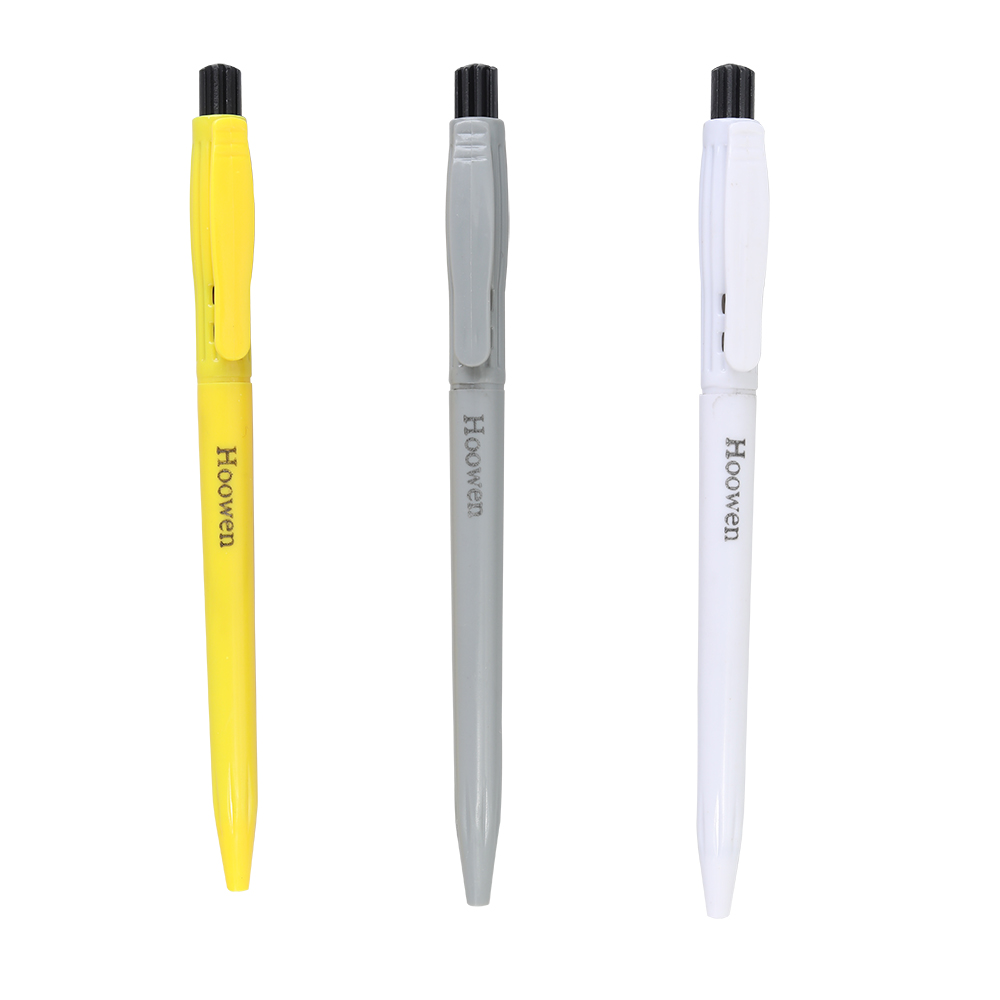 Hoowen Ball point pen, press type oil pen, blue refill, student specific ball point pen