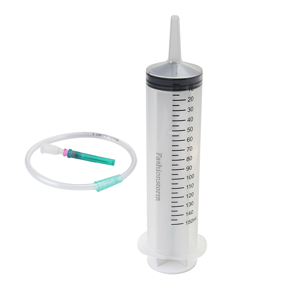 Fashionstorm 150ml Syringe with 11.8 Inch Tube for Liquid, Paint, Epoxy Resin, Oil, Watering Flowers and Plants, Refilling.