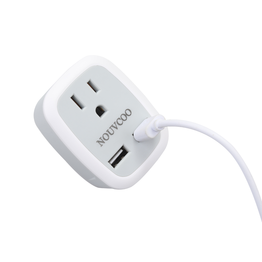 NOUVCOO Electrical plugs and sockets，Wall Charger Plug Outlet with 2 USB, US to UK Ireland Plug Adapter for Office, Home,Travel.