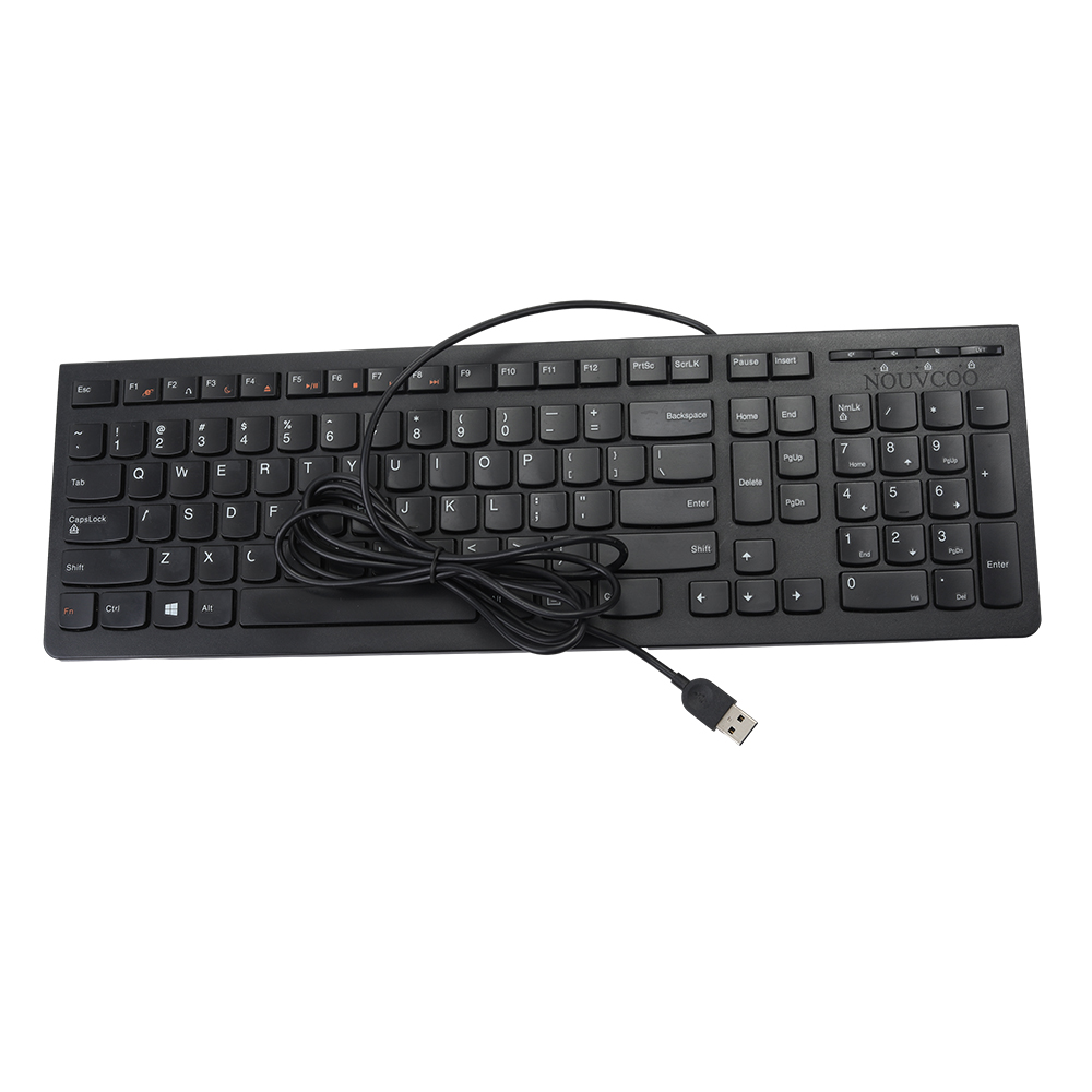 NOUVCOO Computer peripheral devices- keyboard, Slim External Keyboard for Laptop and Desktop, USB wired keyboard for Office and Home.