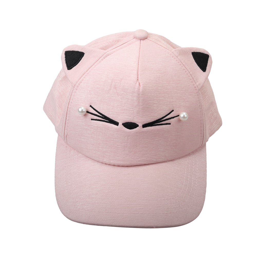 TTIO Hat Pink Cat Ears Baseball Hat Casual Versatile Sun visor Adjustable