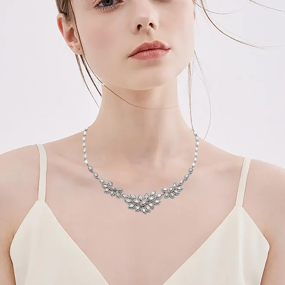 SusaDaly NECKLACES, Zircon necklace women's collarbone wedding party accessories.