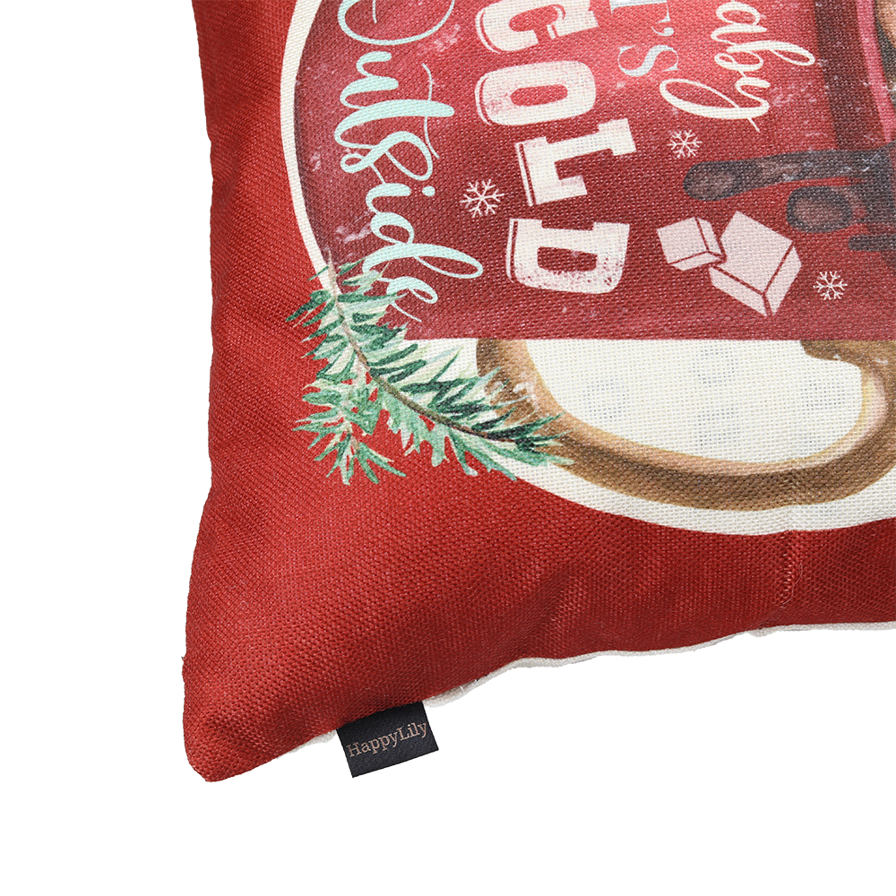 HappyLily Christmas style pillow cover pillow cotton and linen fabric pillow cover sofa cushion car office pillow pillow cover.
