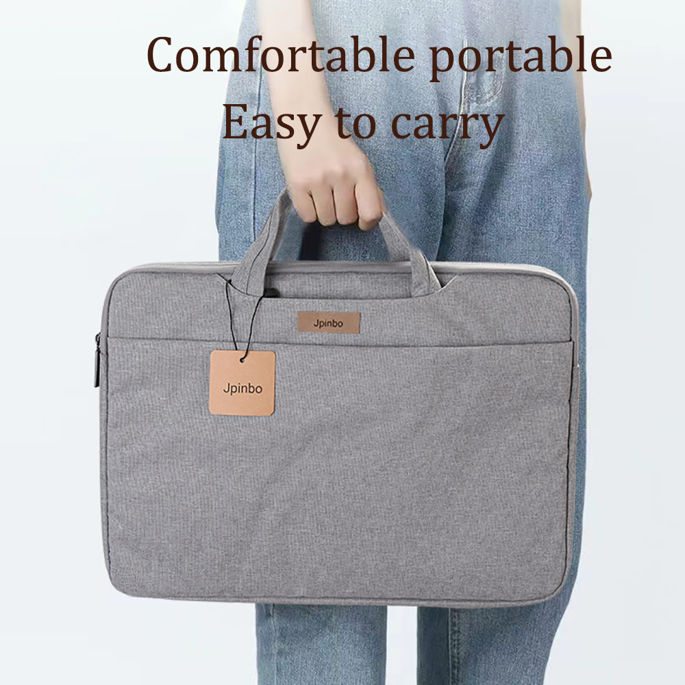 Jpinbo 14-15.6 Inch Ultra Thin Laptop Bag,Laptop Carrying Handbag for Men/Women,Grey.