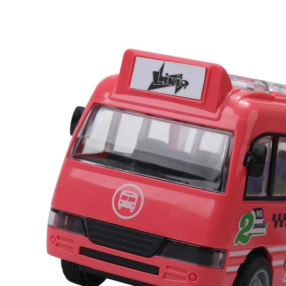 Likiq Children's toy car inertia toy car simulation fall-resistant bus can open the door.