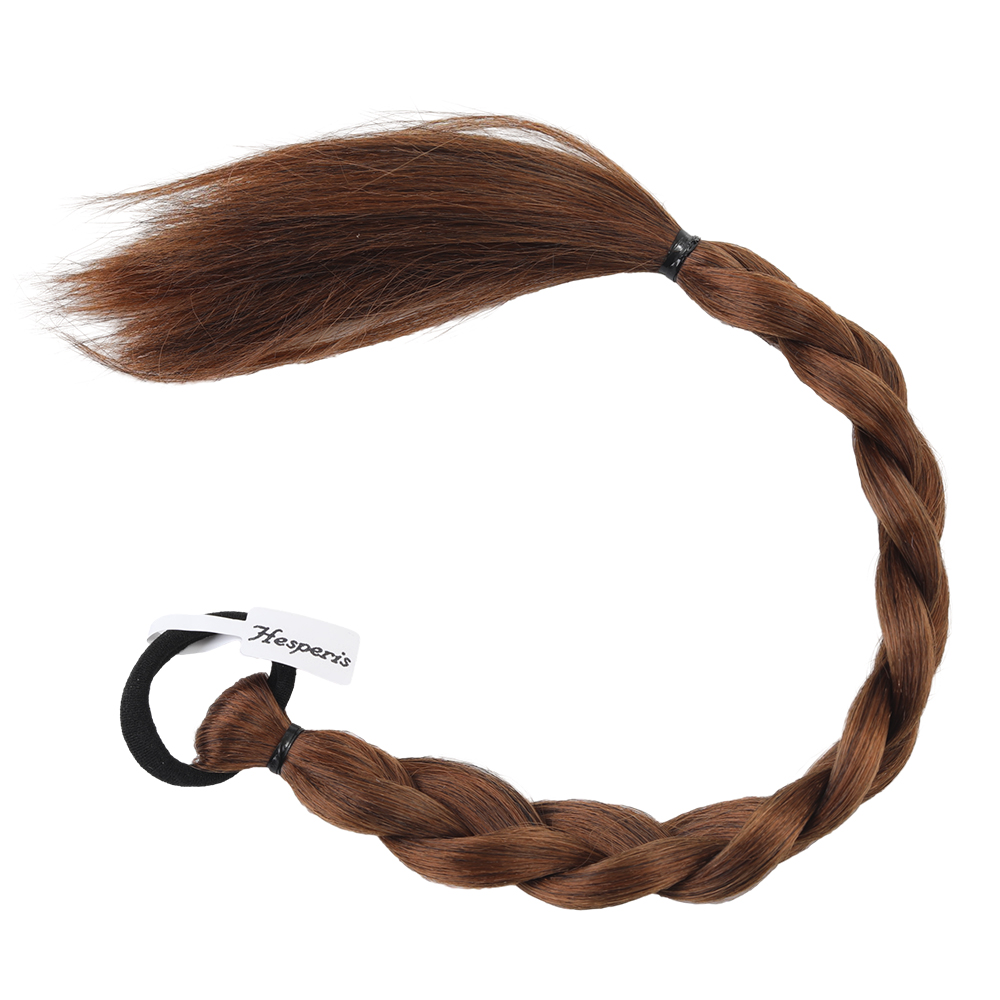 HESPERIS Braids,Ponytail Straight Wrap Around Hair Extensions Ponytail Natural Soft Synthetic Braids for Daily Wear.
