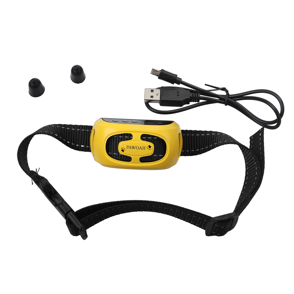 PAWOAH Auto Electronic collars for training animals to prevent barking and electric shock. Collars for pet barking stoppers
